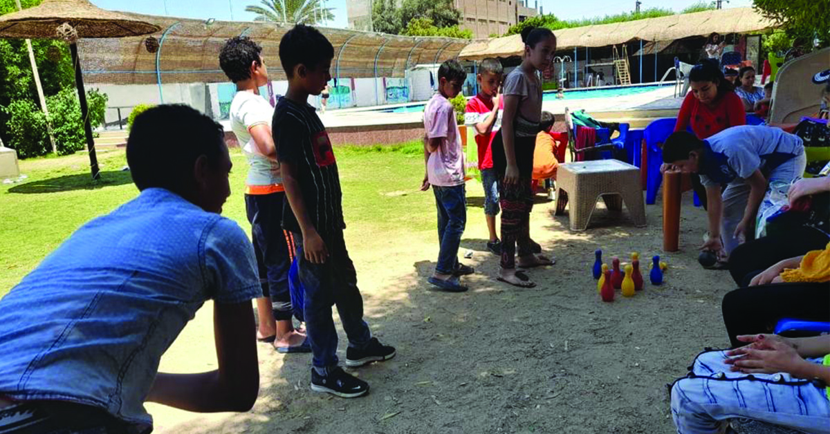 Kids playing outdoor games