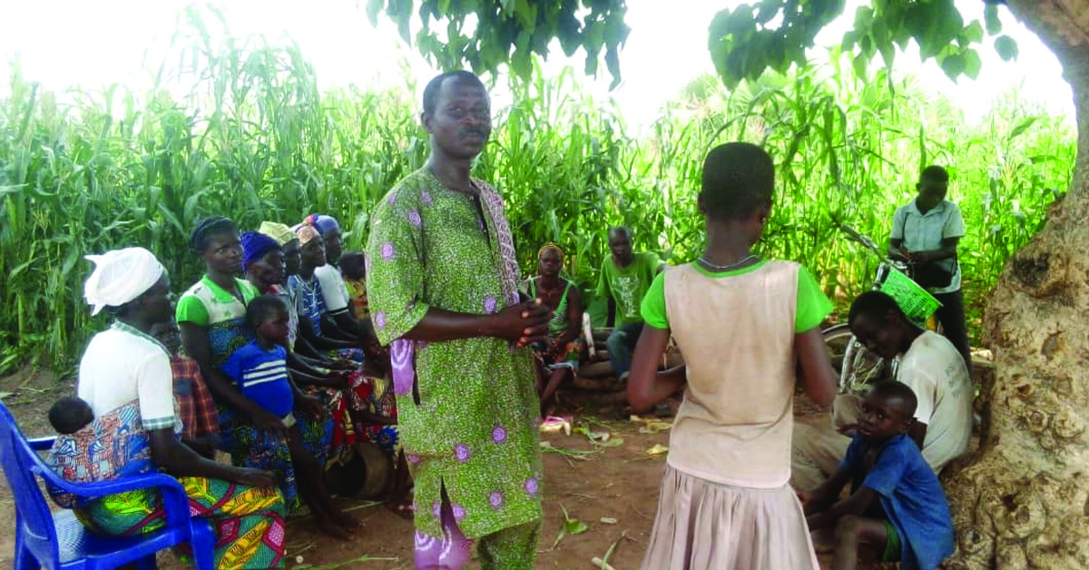 Locals from Togo gathered together