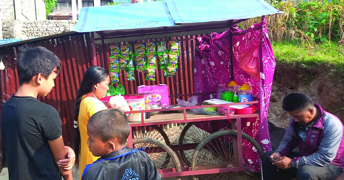 A snack shop on wheels as a microbusiness.