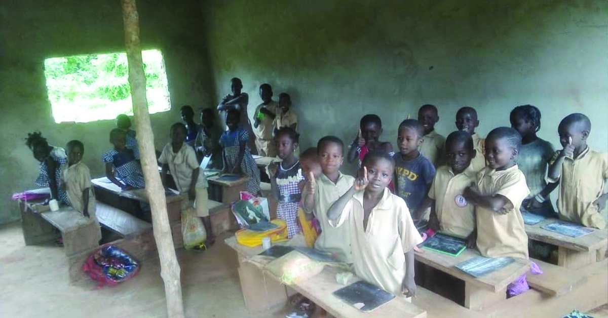 A classroom full of children