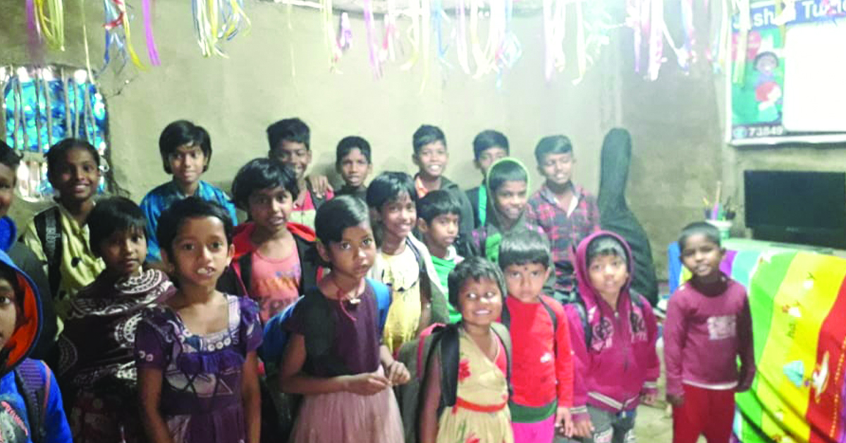 A group of Indian children.