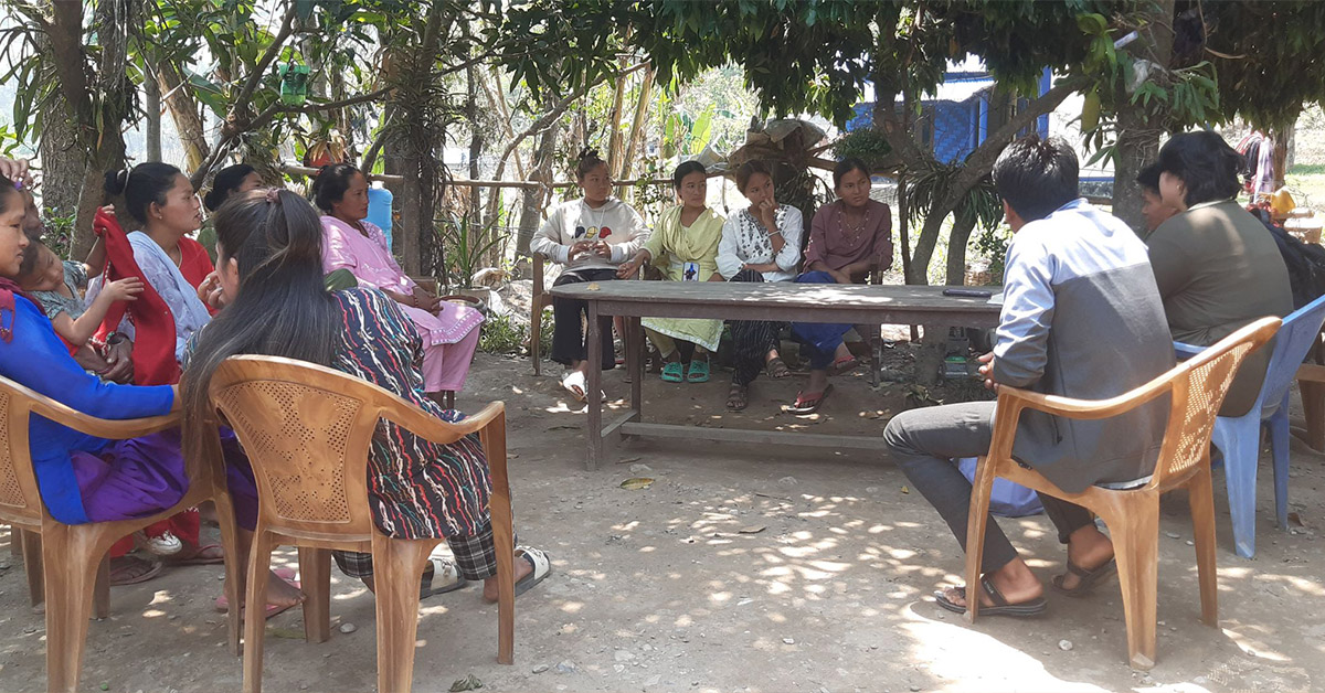 Nepal villagers learning more about TCD work.