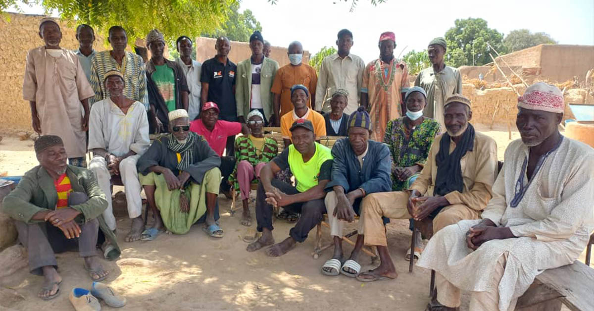 A group photo of the TCD attendees with teacher, Solomon.