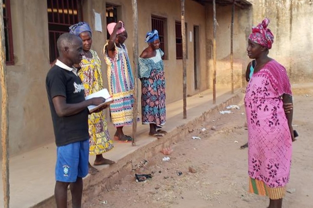 A casual meeting at Nhoma Village with four women and a gentlemen.