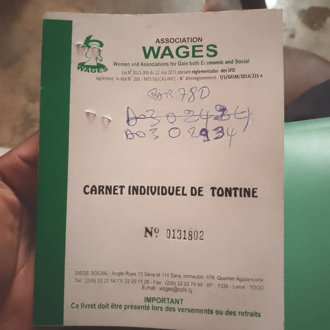 A picture of a wages book.
